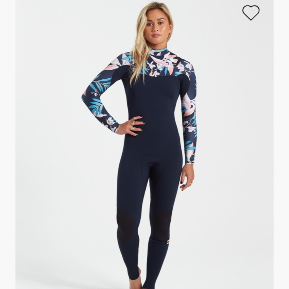 Billabong Womens Wetsuit 3/2 grapheme furnace comp chest zip size 4
